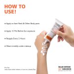 BRILLIX SPF 50+ PA++++ Sunscreen | Vitamin C + E + Hyaluronic Acid | No White Cast | Sweatproof, Dermatologically Tested | for Face&Body | 50ml - Image 4