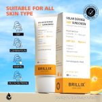 BRILLIX SPF 50+ PA++++ Sunscreen | Vitamin C + E + Hyaluronic Acid | No White Cast | Sweatproof, Dermatologically Tested | for Face&Body | 50ml - Image 6