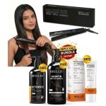 BRILLIX Professional Pro Ceramic Hair Straightener (HS-958A1) | SHAMPOO + CONDITIONER + SUNSCREEN FREE